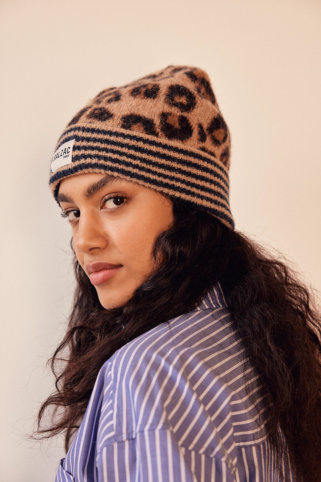 Beanie Lou stripes and leopard