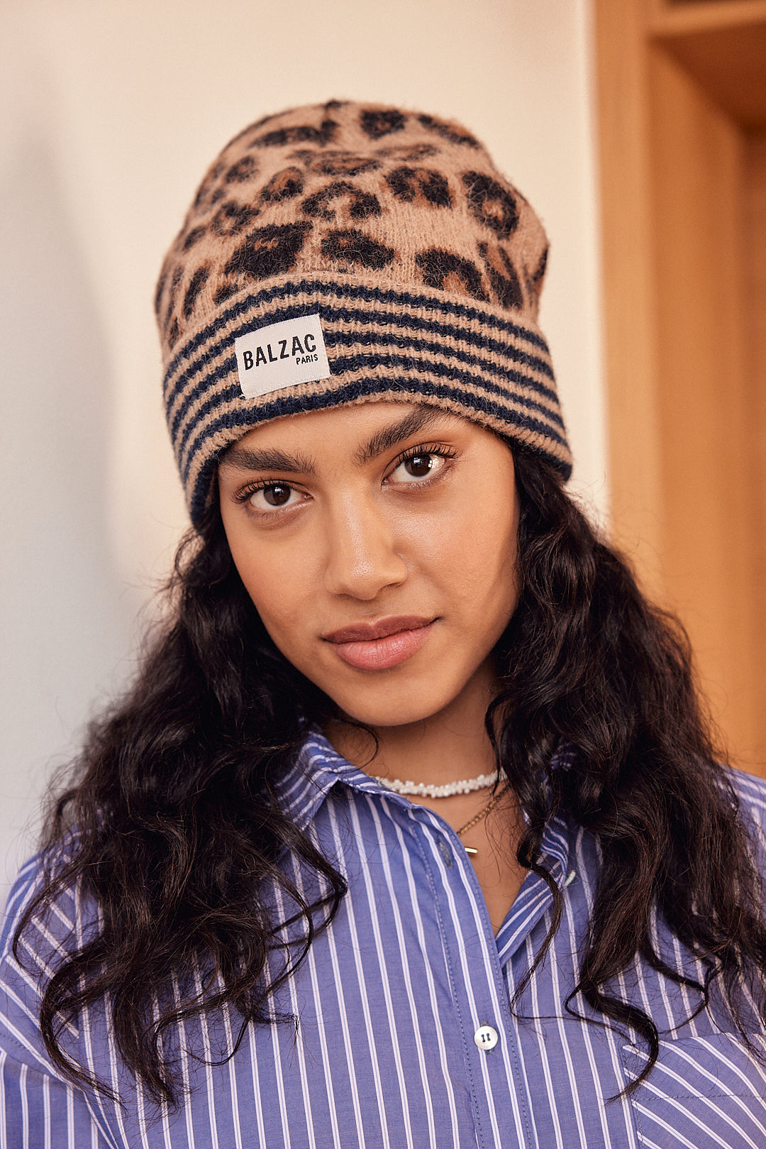 Beanie Lou stripes and leopard