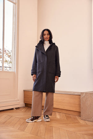 Charcoal gray Jarry coat