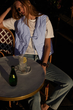 Blue striped Nuance cardigan