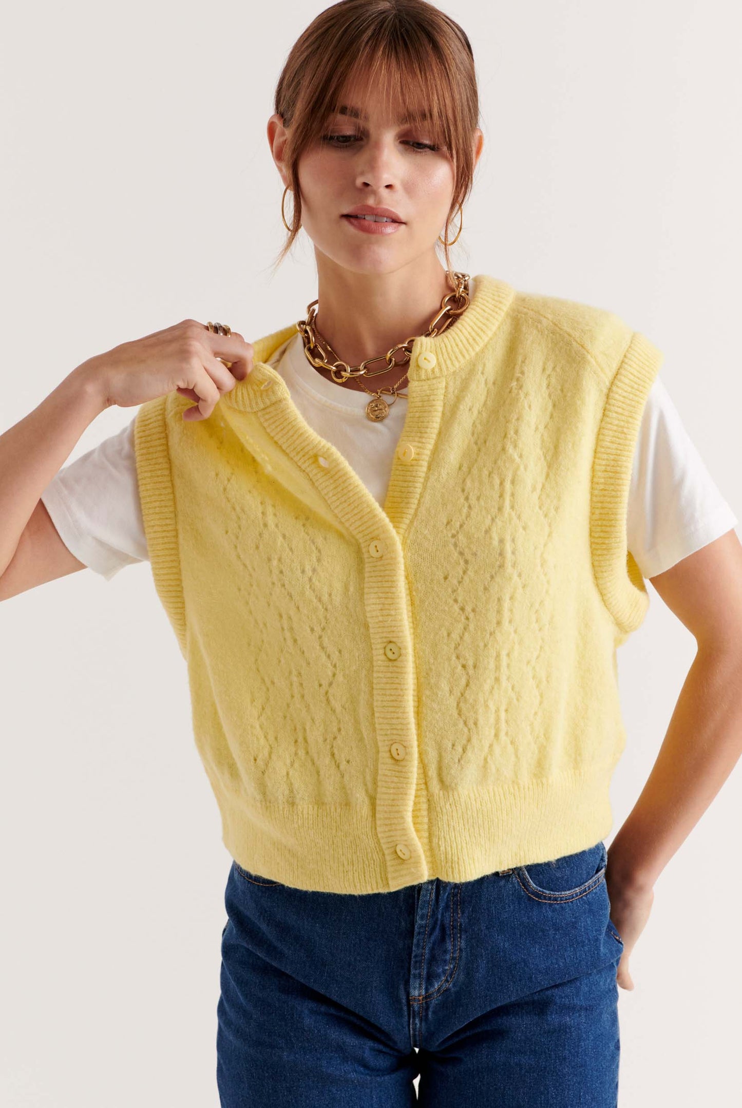 Brooke Yellow Cardigan