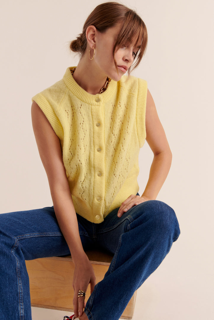 Cardigan Brooke yellow