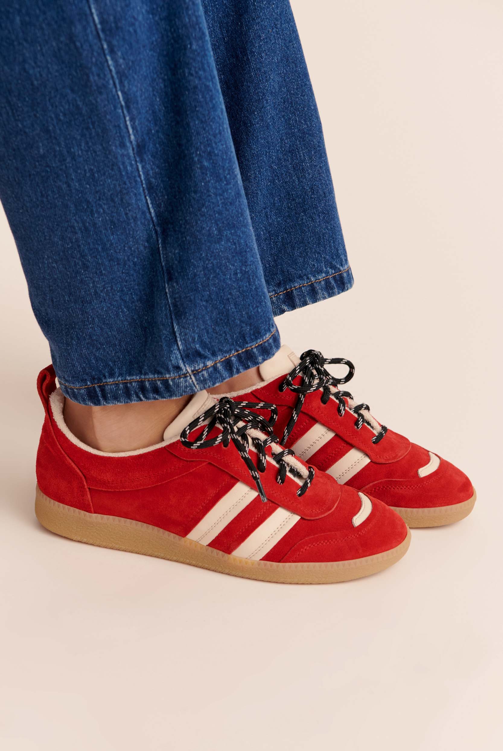 Sneakers Quinn suede of leather red