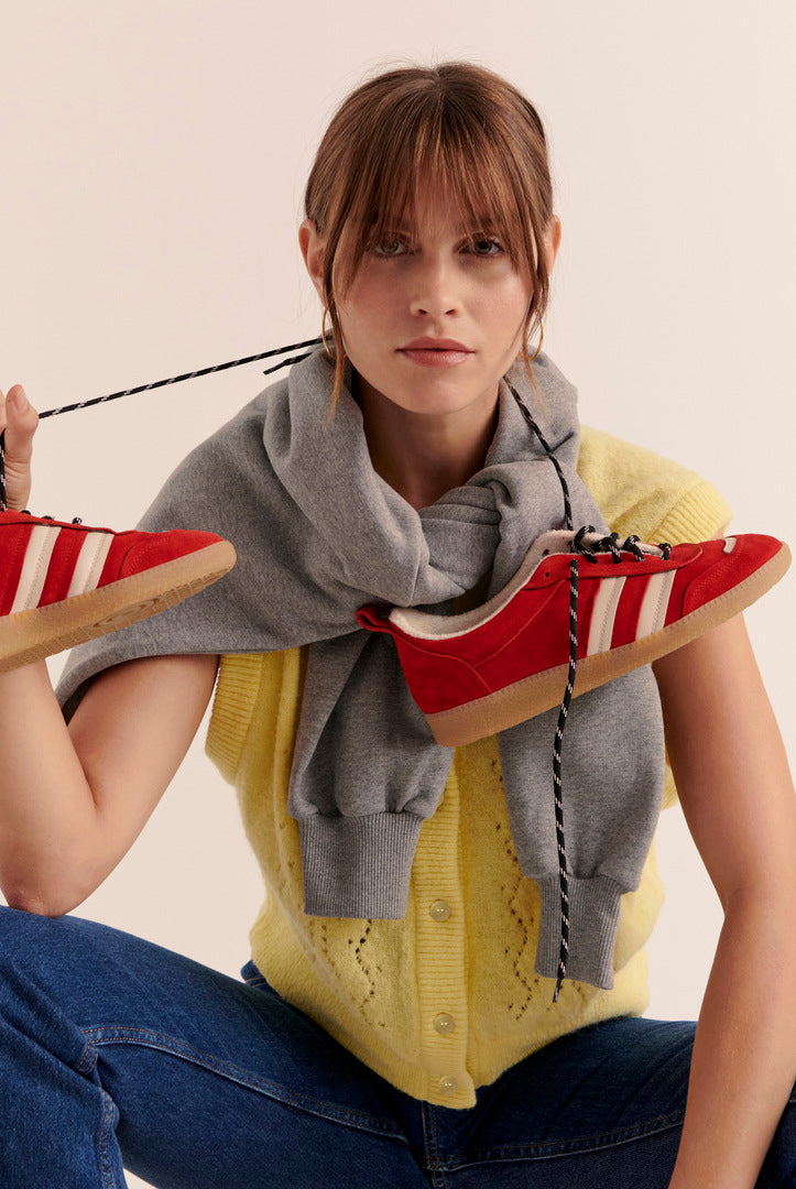 Sneakers Quinn suede of leather red