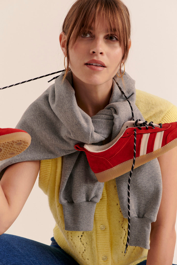 Sneakers Quinn suede of leather red