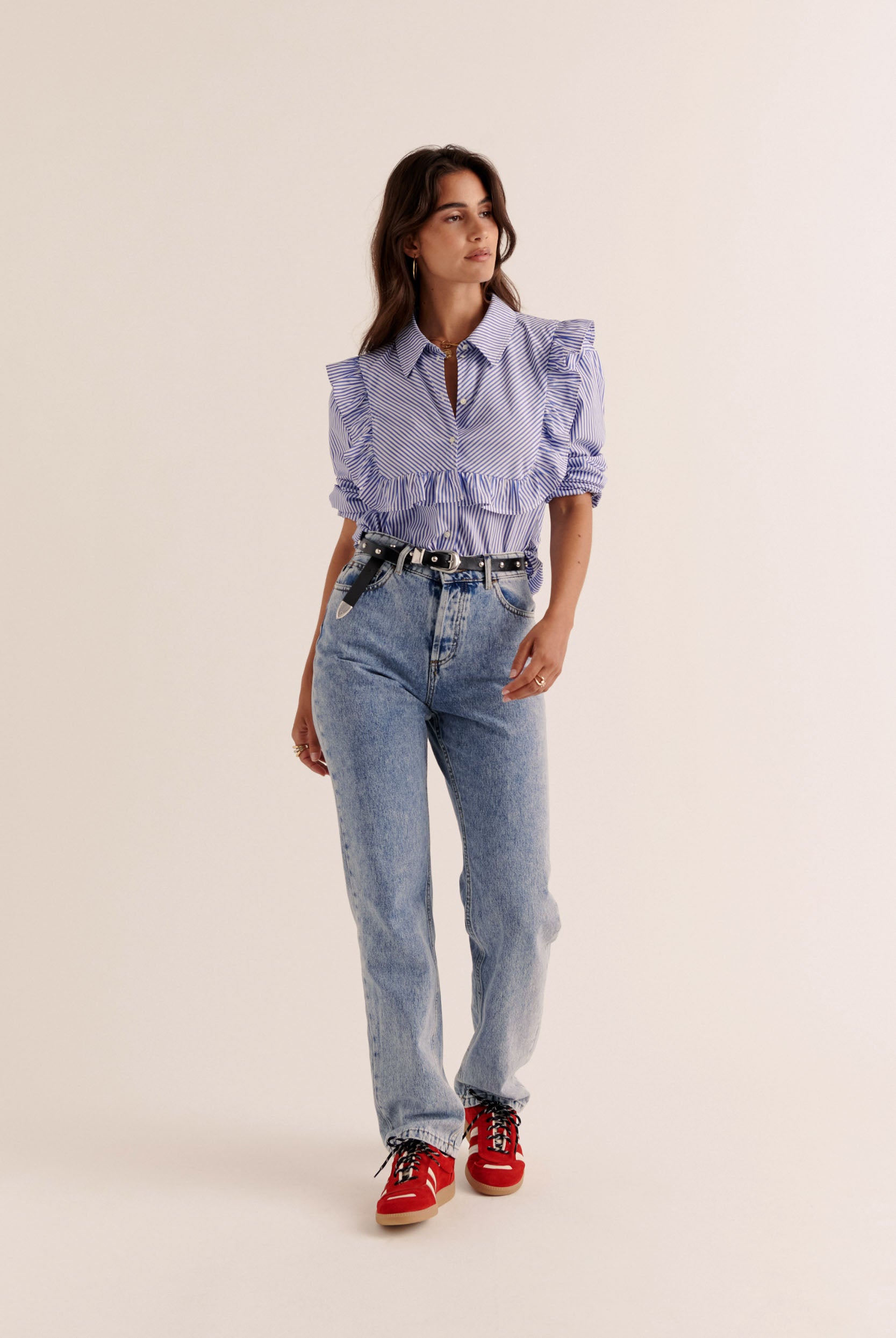 Blouse Cassi stripes blue