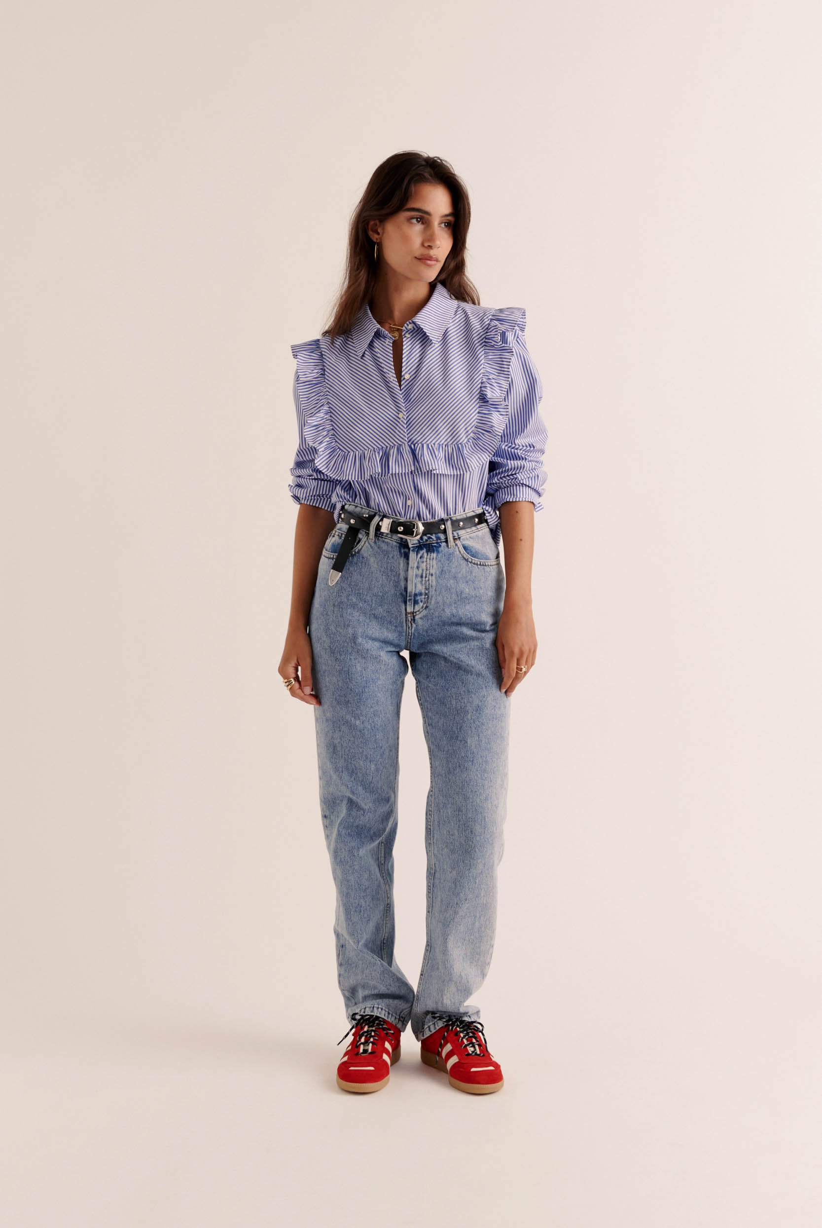 Blouse Cassi stripes blue