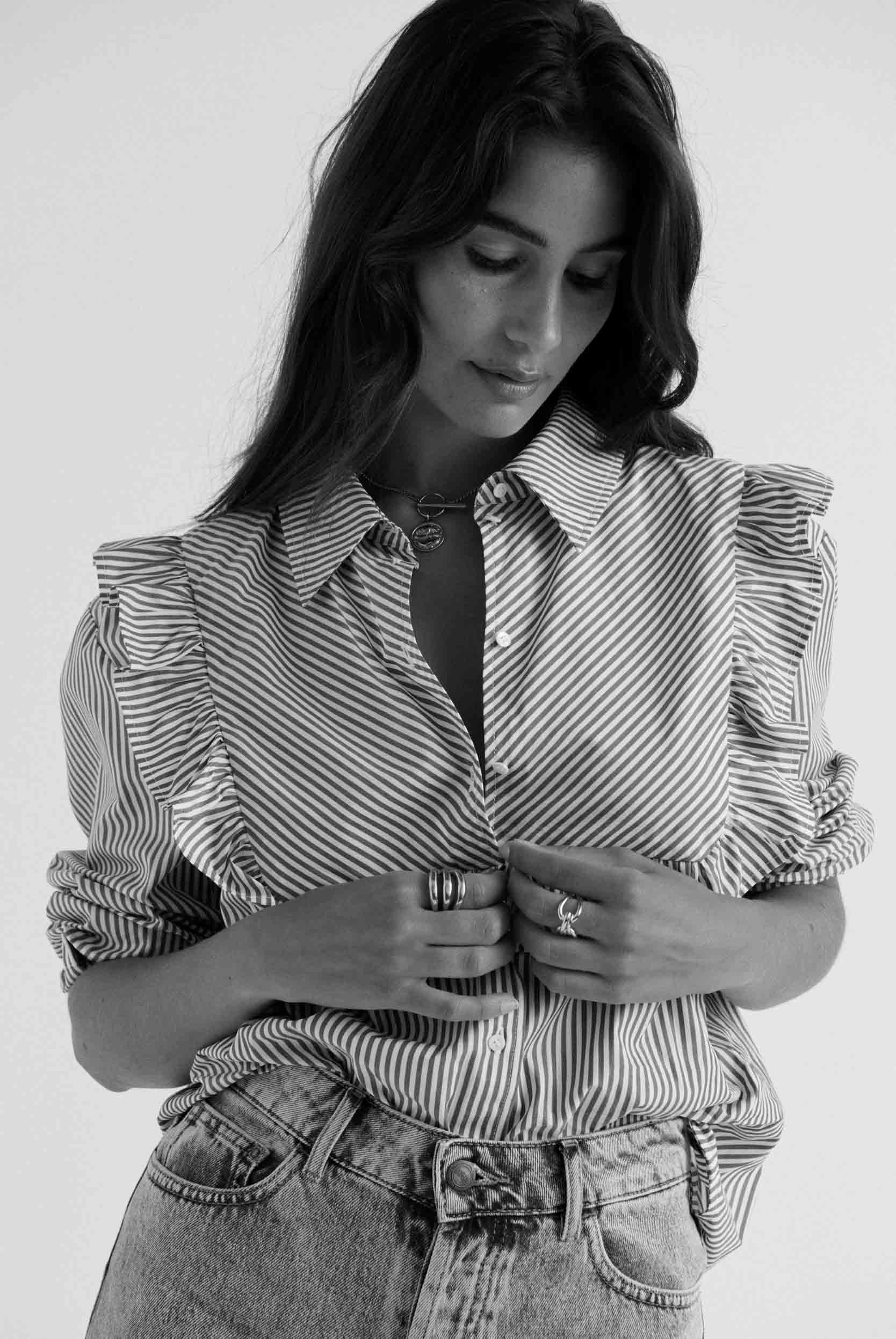 Blouse Cassi stripes blue