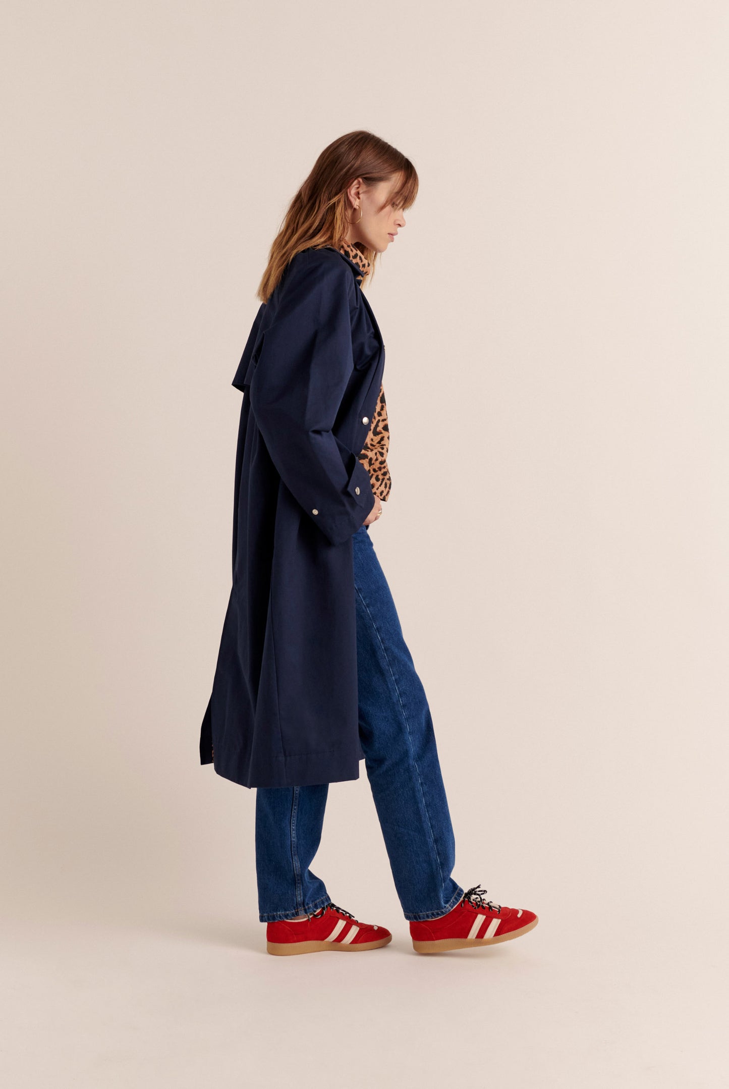 Galant navy trench coat