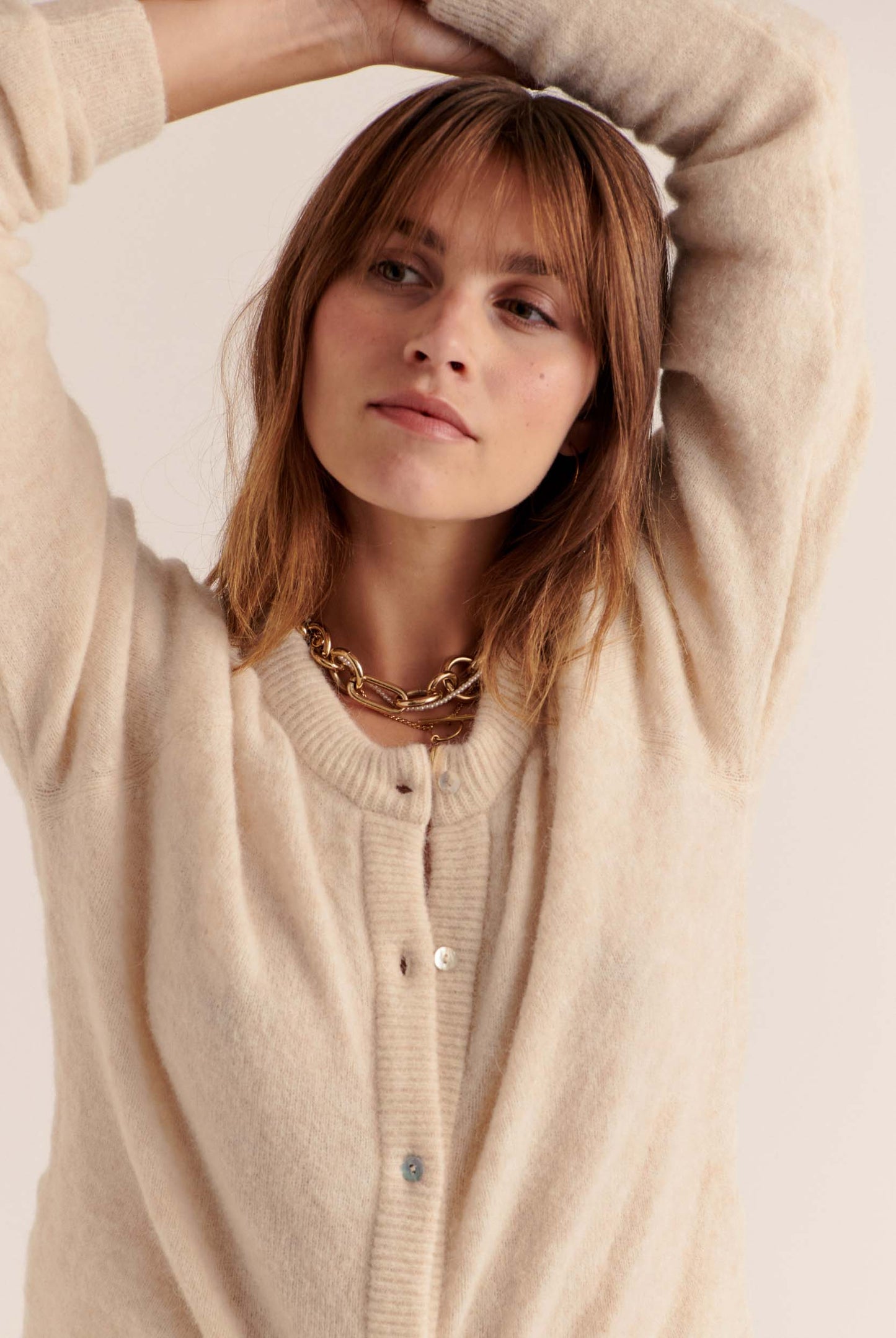 Cardigan Come blanc naturel