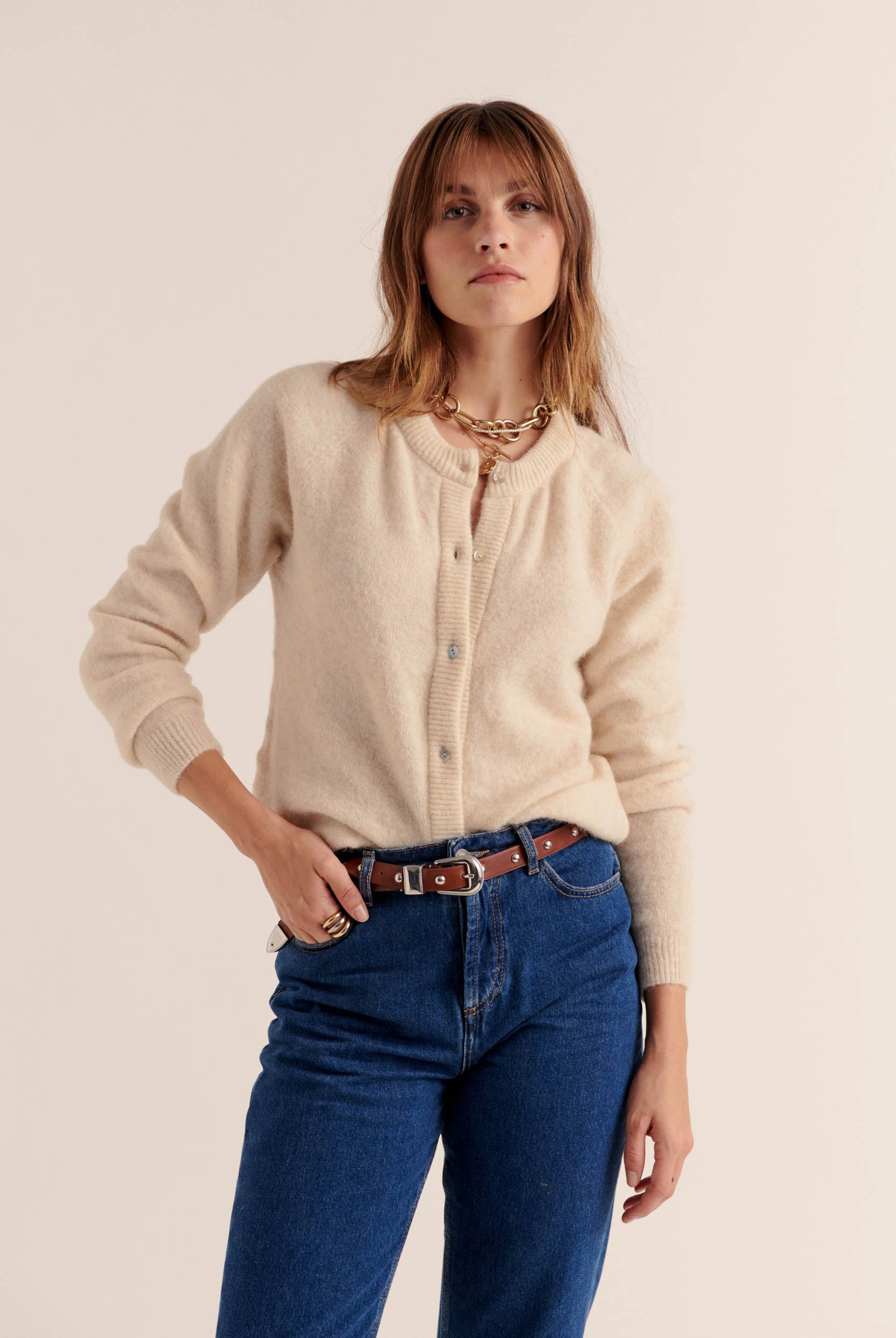 Cardigan Come natural white