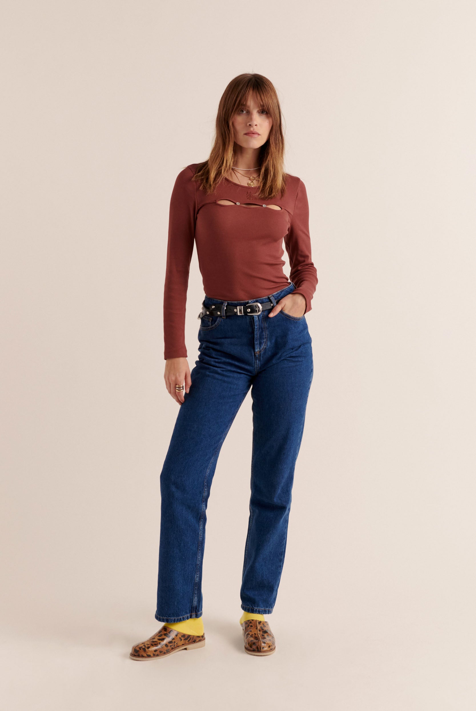 Jeans Fauve blue midi
