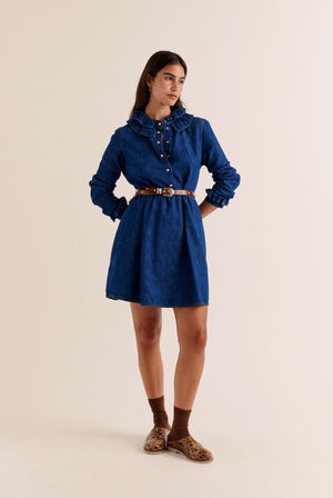 Belkis blue midi dress