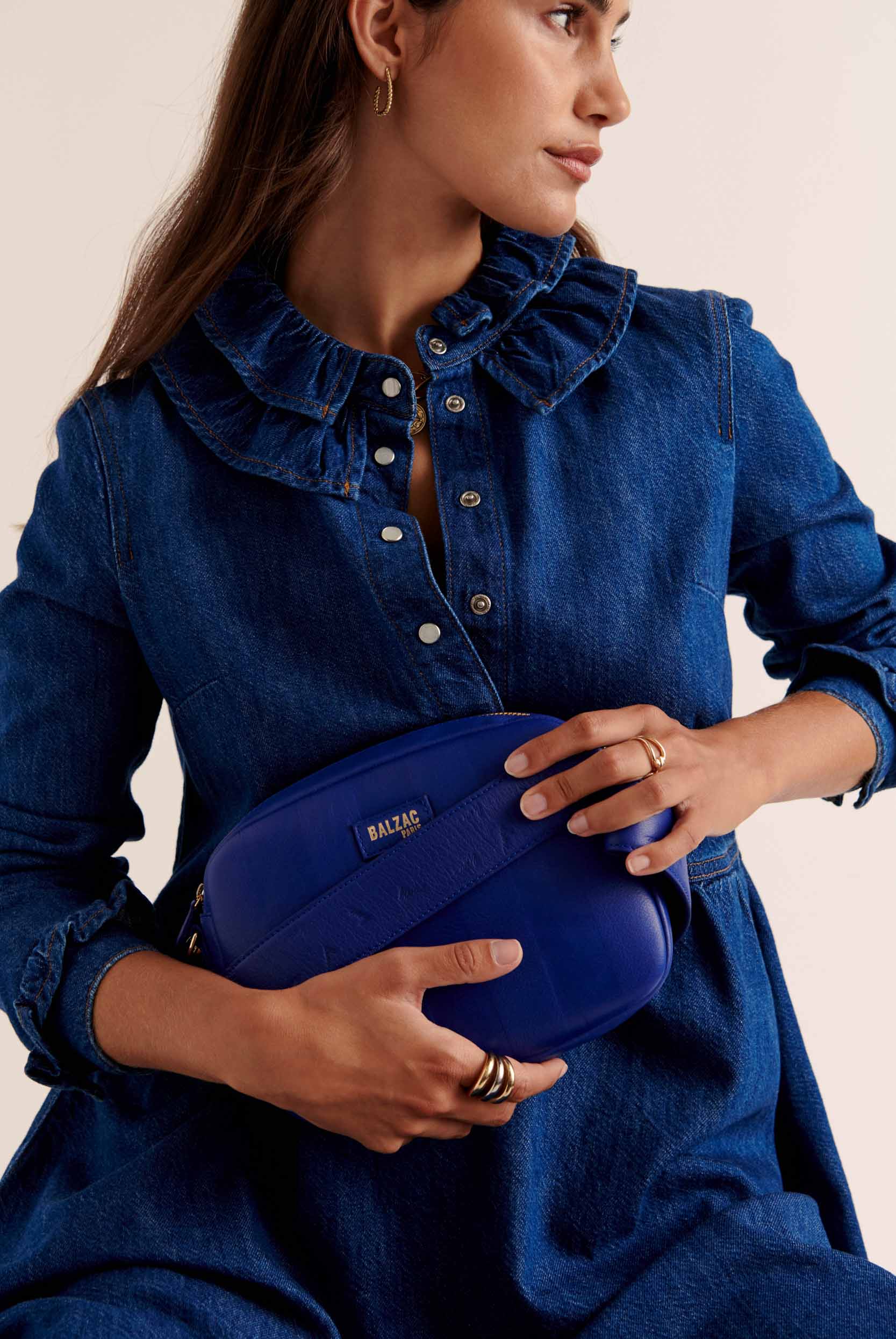 Bag Césarine striped bisou blue