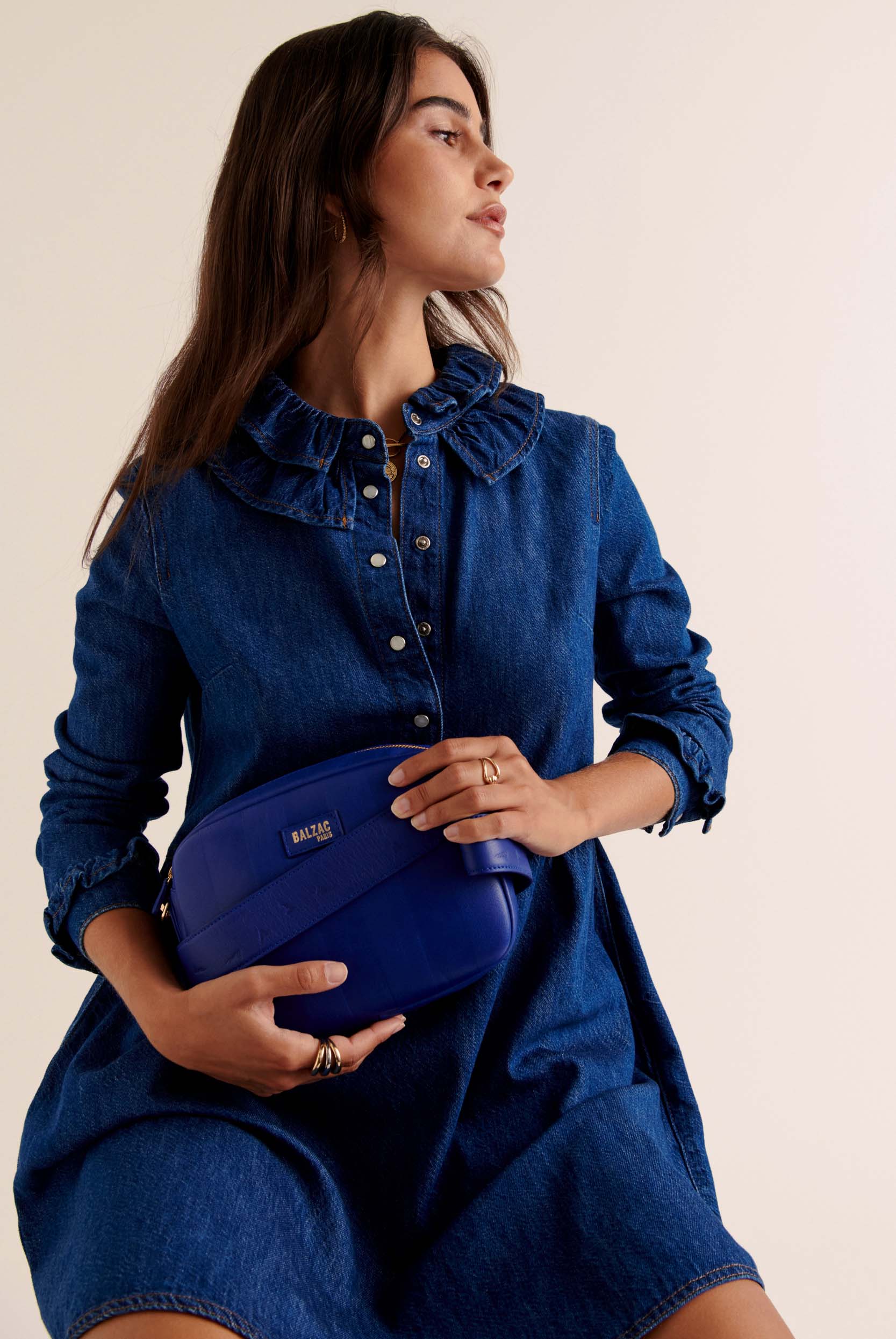 Bag Césarine striped bisou blue