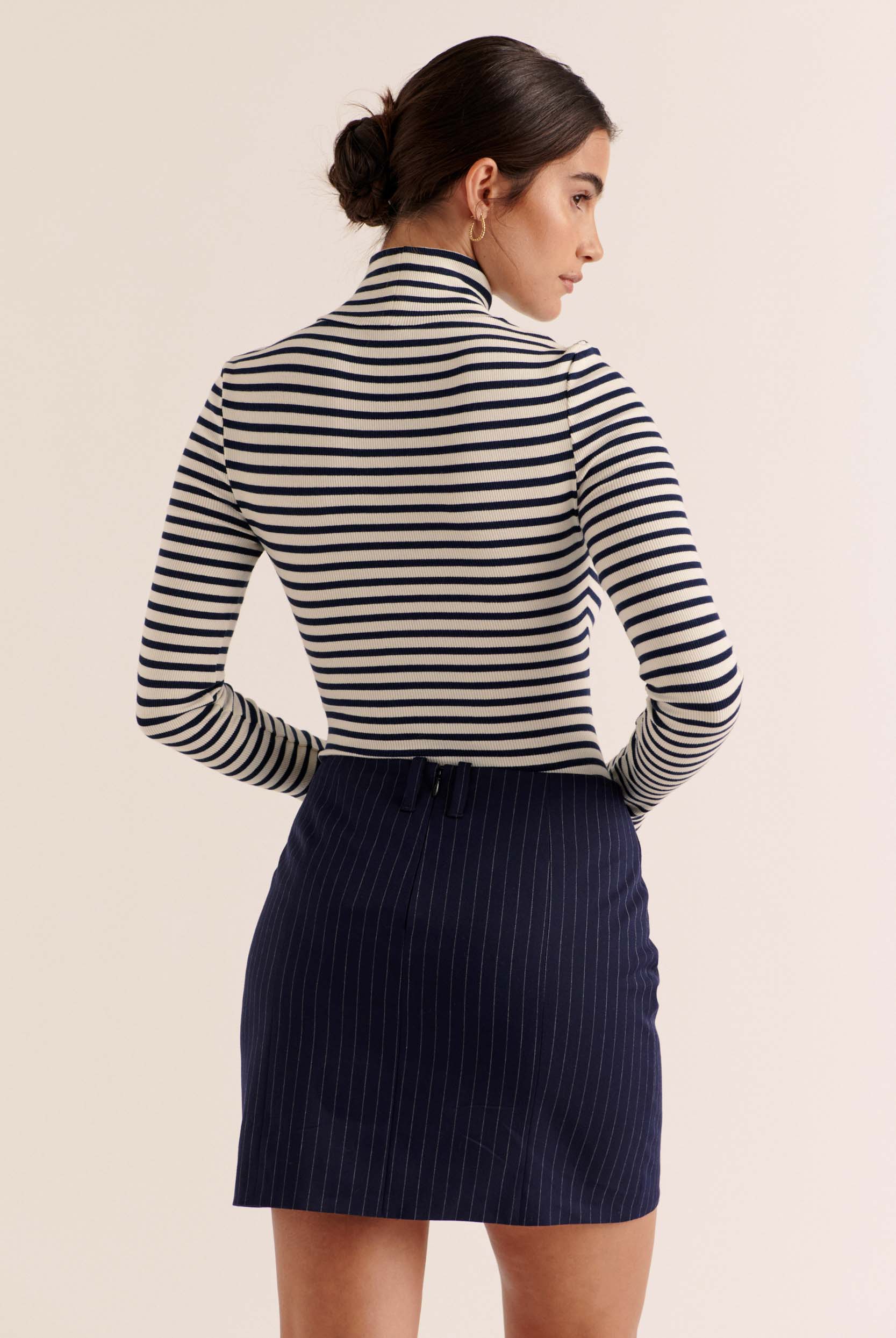 Mini skirt Monica stripes navy