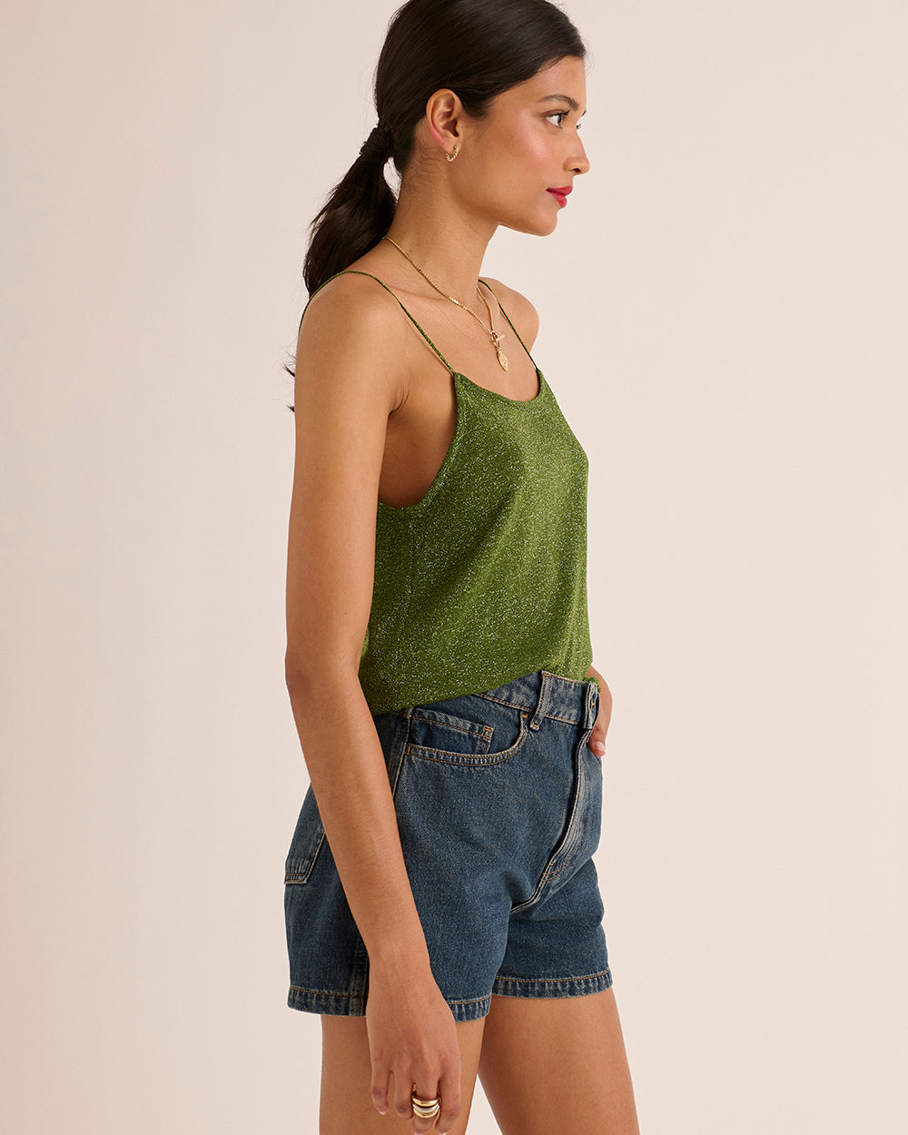 Top Amandier green iridescent