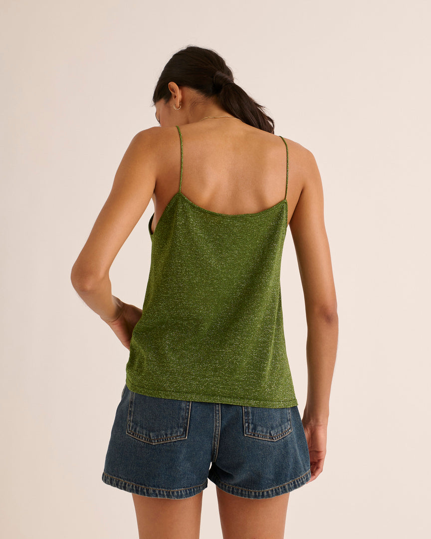 Top Amandier green iridescent