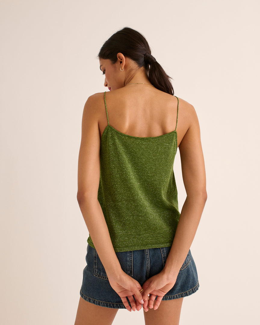 Top Amandier green iridescent