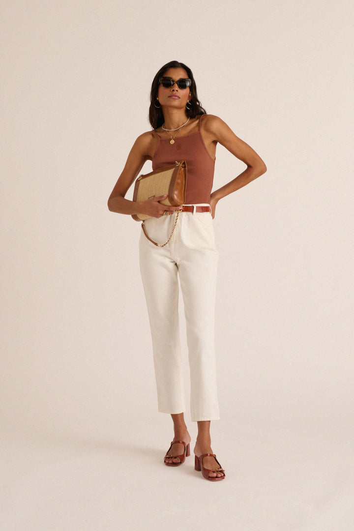 Jeans Mattis white perle