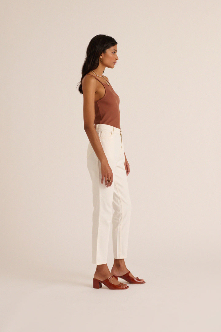 Jeans Mattis white perle