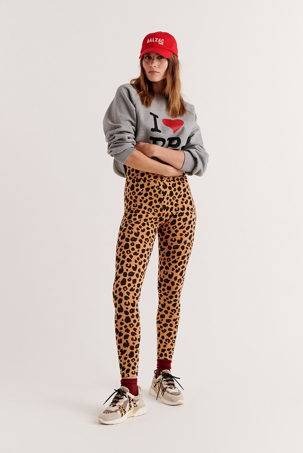 Sneakers Astor sand and cheetah