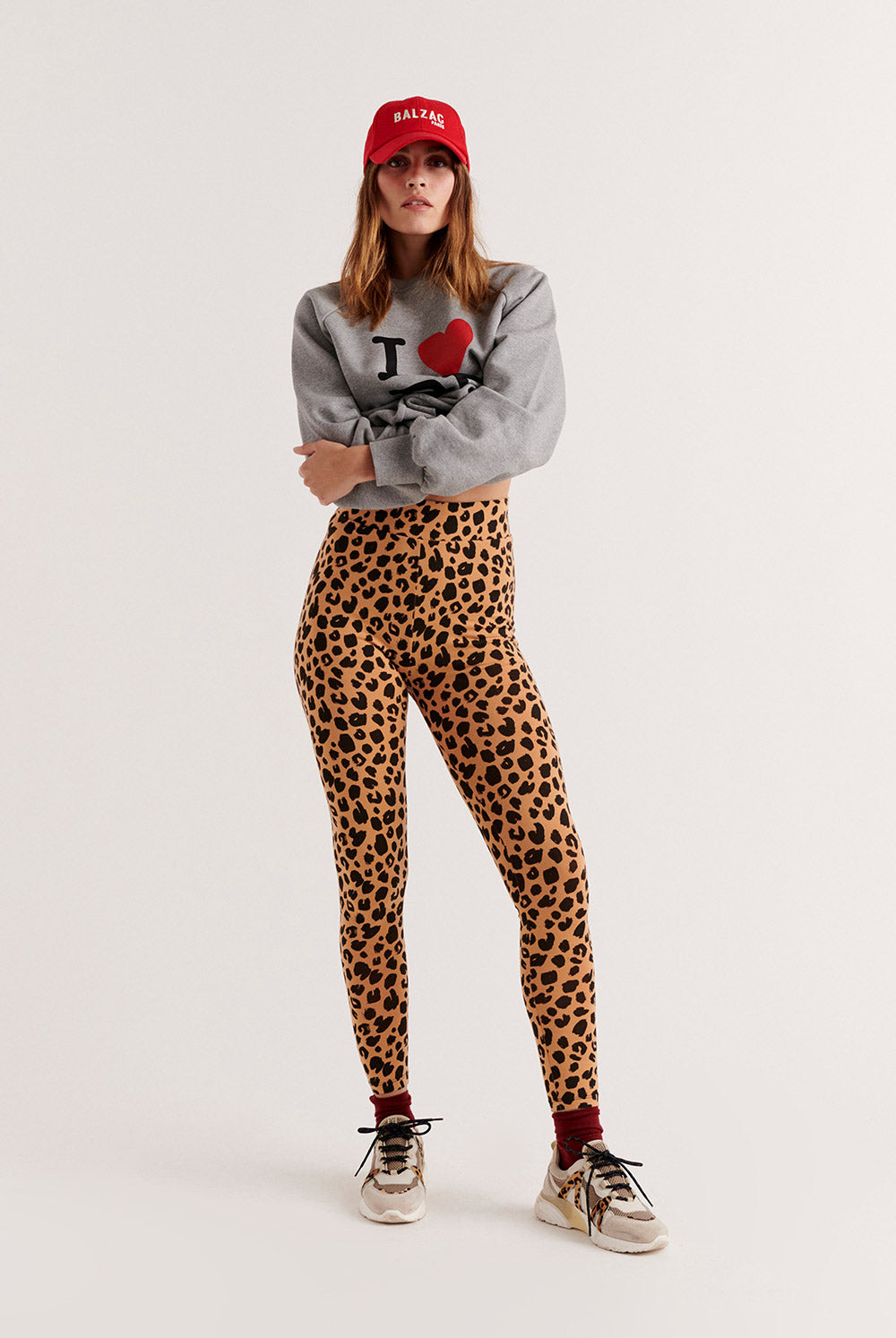 Sneakers Astor sand and cheetah