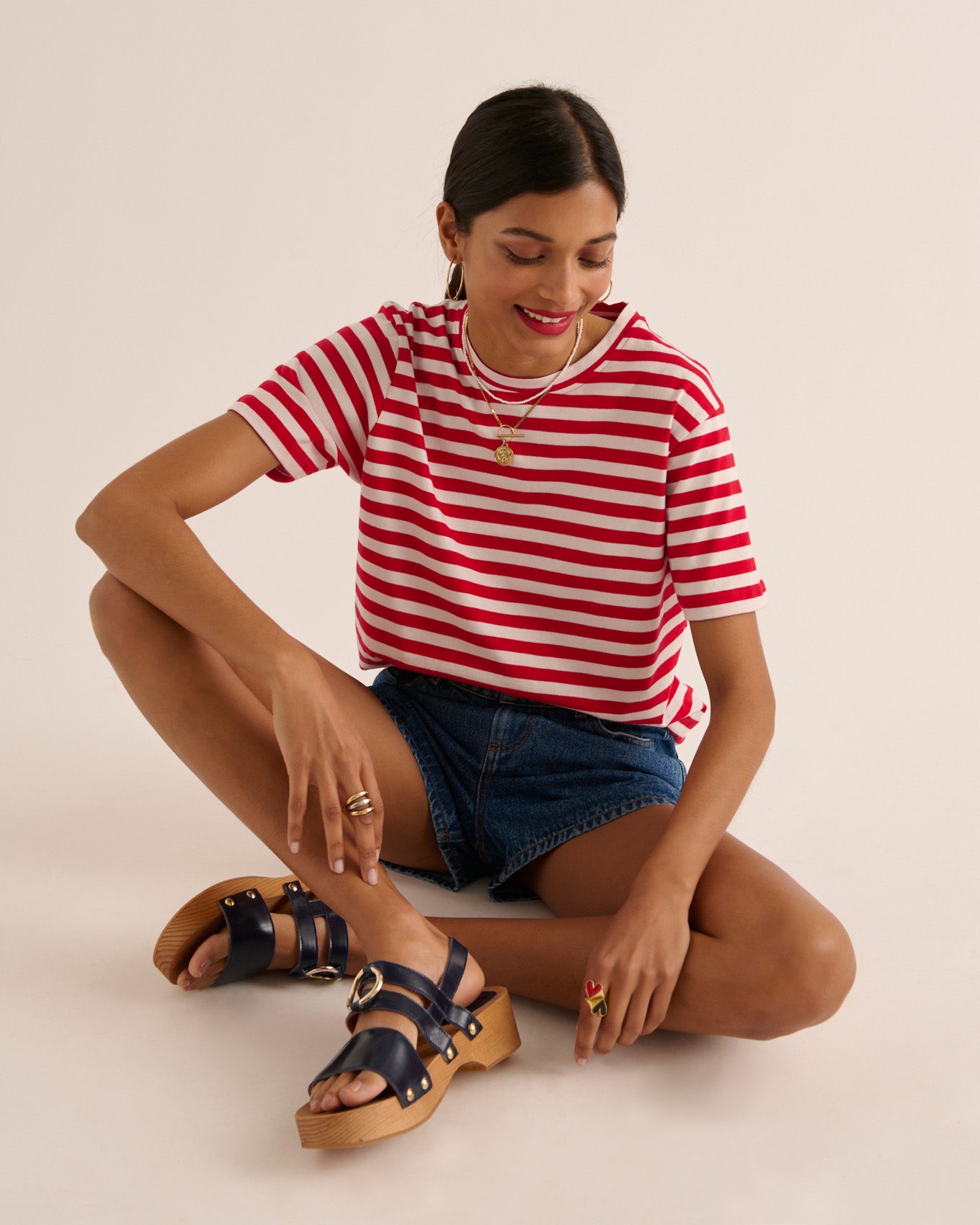 Sandals Lysia navy blue