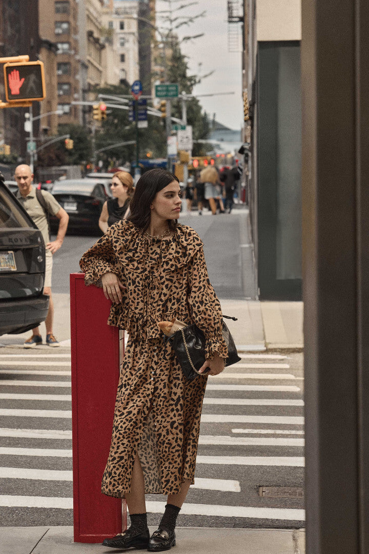 Belva cheetah print cappuccino shirt