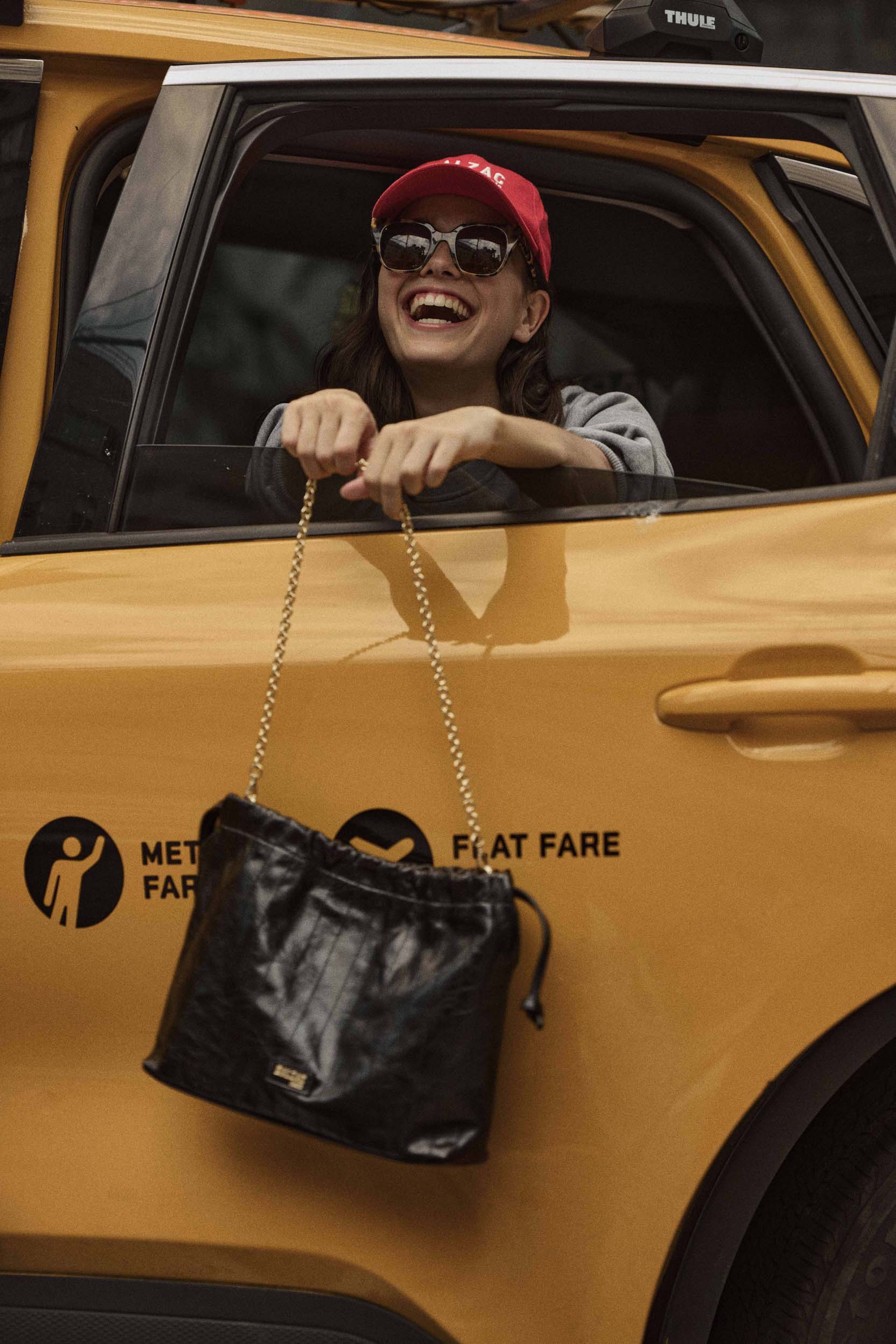 Bag Amaïa crinkled black