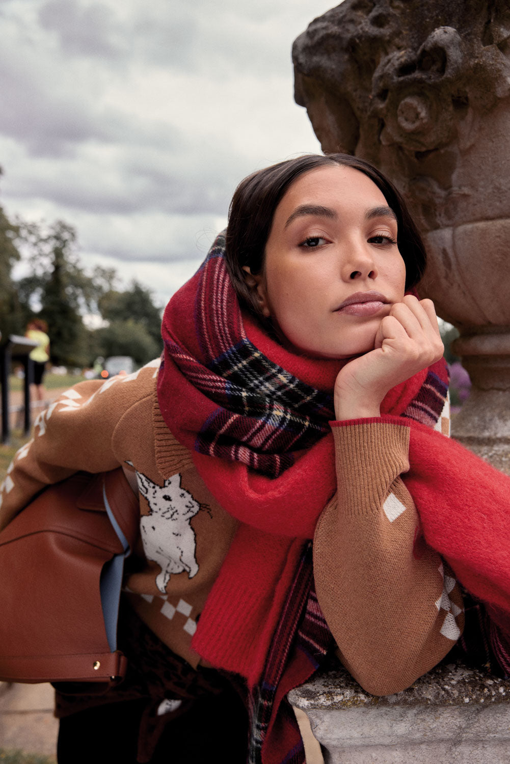 Scarf Public tartan red