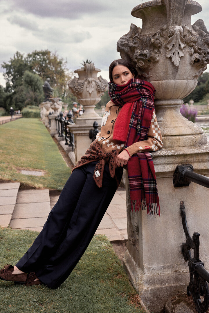 Scarf Public tartan red