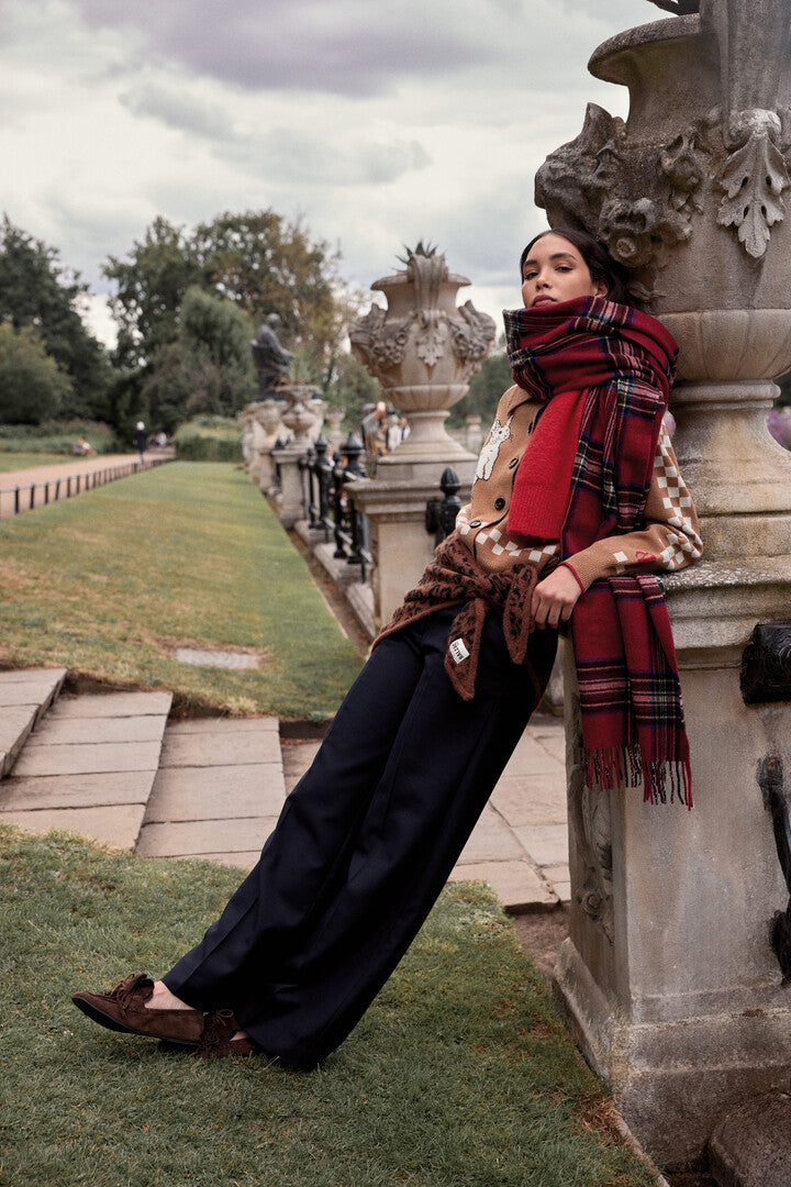 Scarf Public tartan red