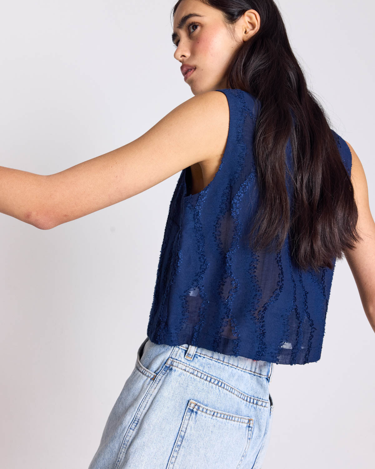 Top Roda navy blue