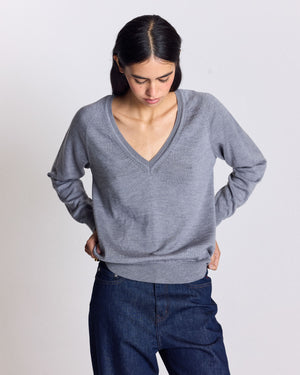 Heather grey Victoria sweater