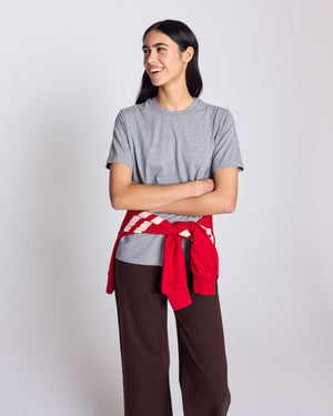Tee-shirt Bree brodé gris chiné