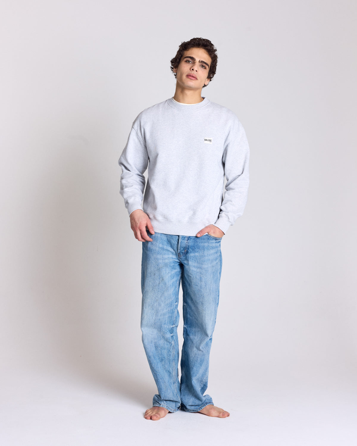Hauteville BP light grey heather sweatshirt
