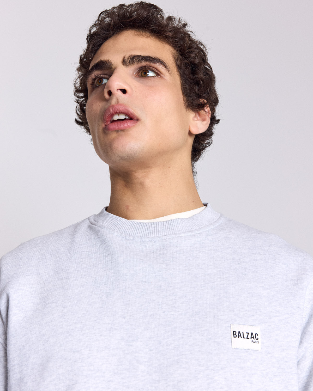 Sweatshirt Hauteville heather gray light