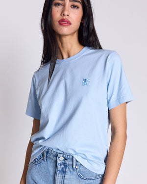 Sky blue embroidered Bree T-shirt