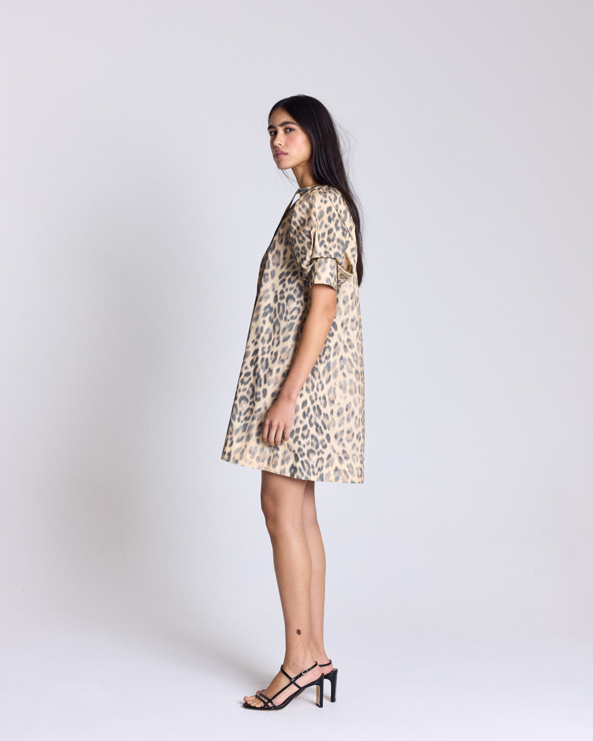 Solane dress, faded leopard print