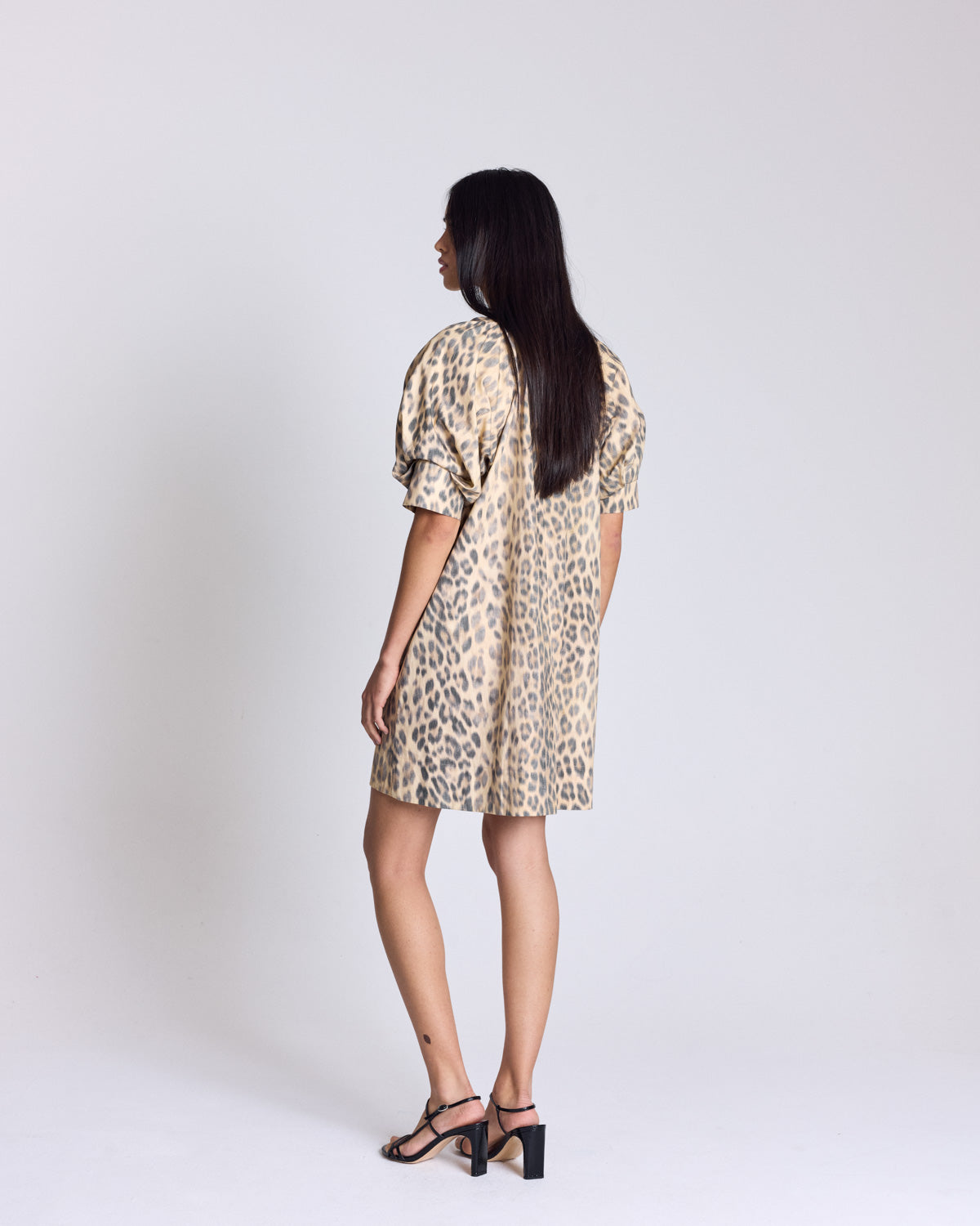 Solane dress, faded leopard print