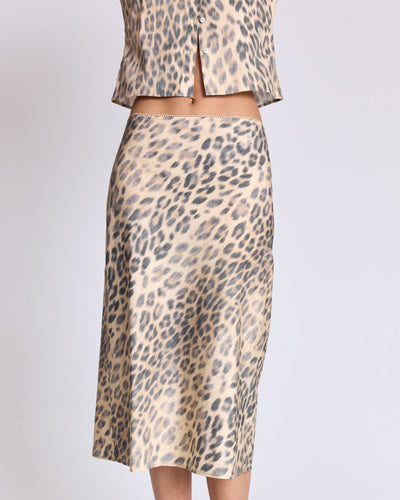 Celia faded leopard skirt
