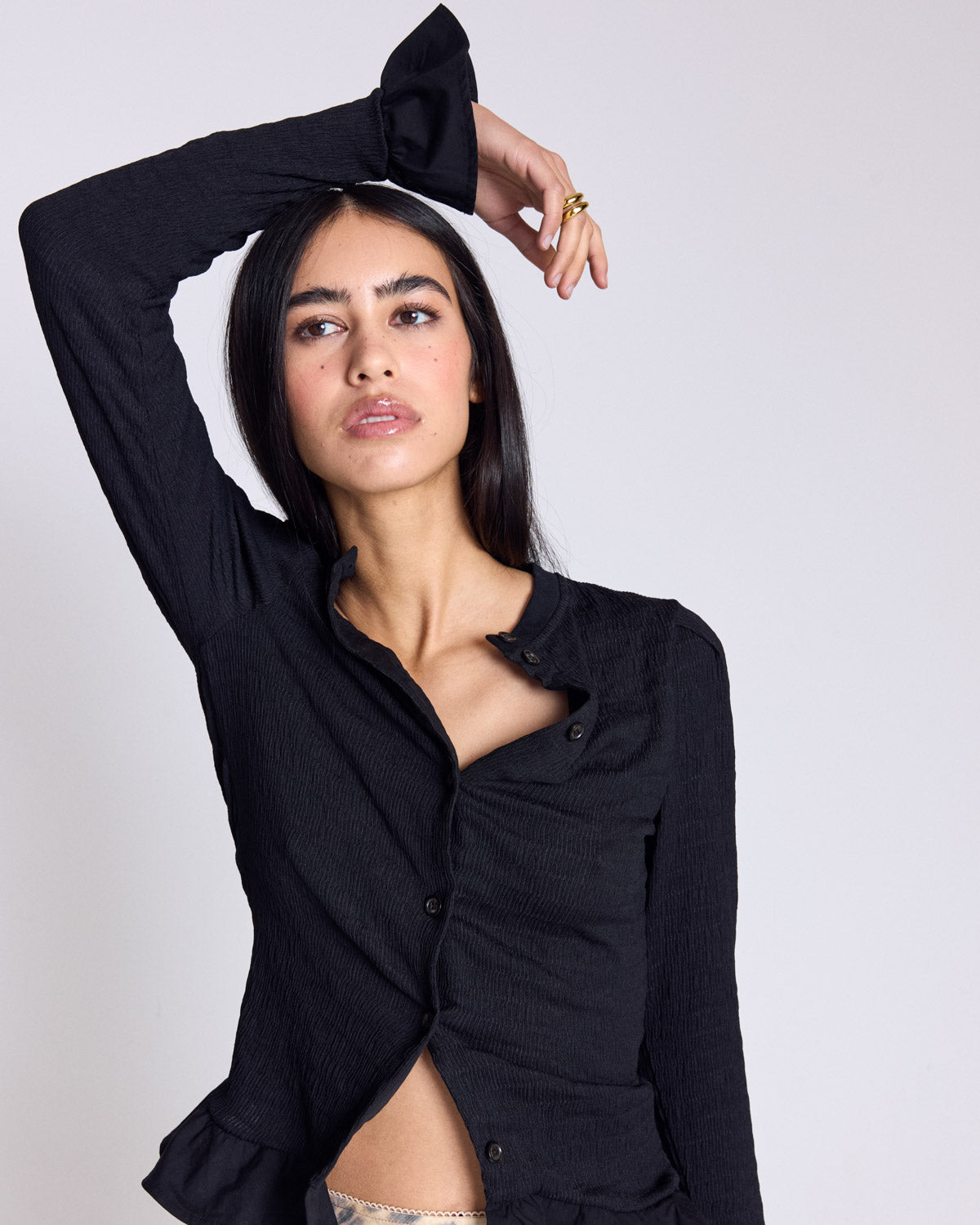 Black Caroline Top
