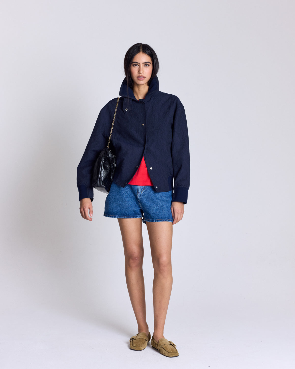 Jamie jacquard navy jacket