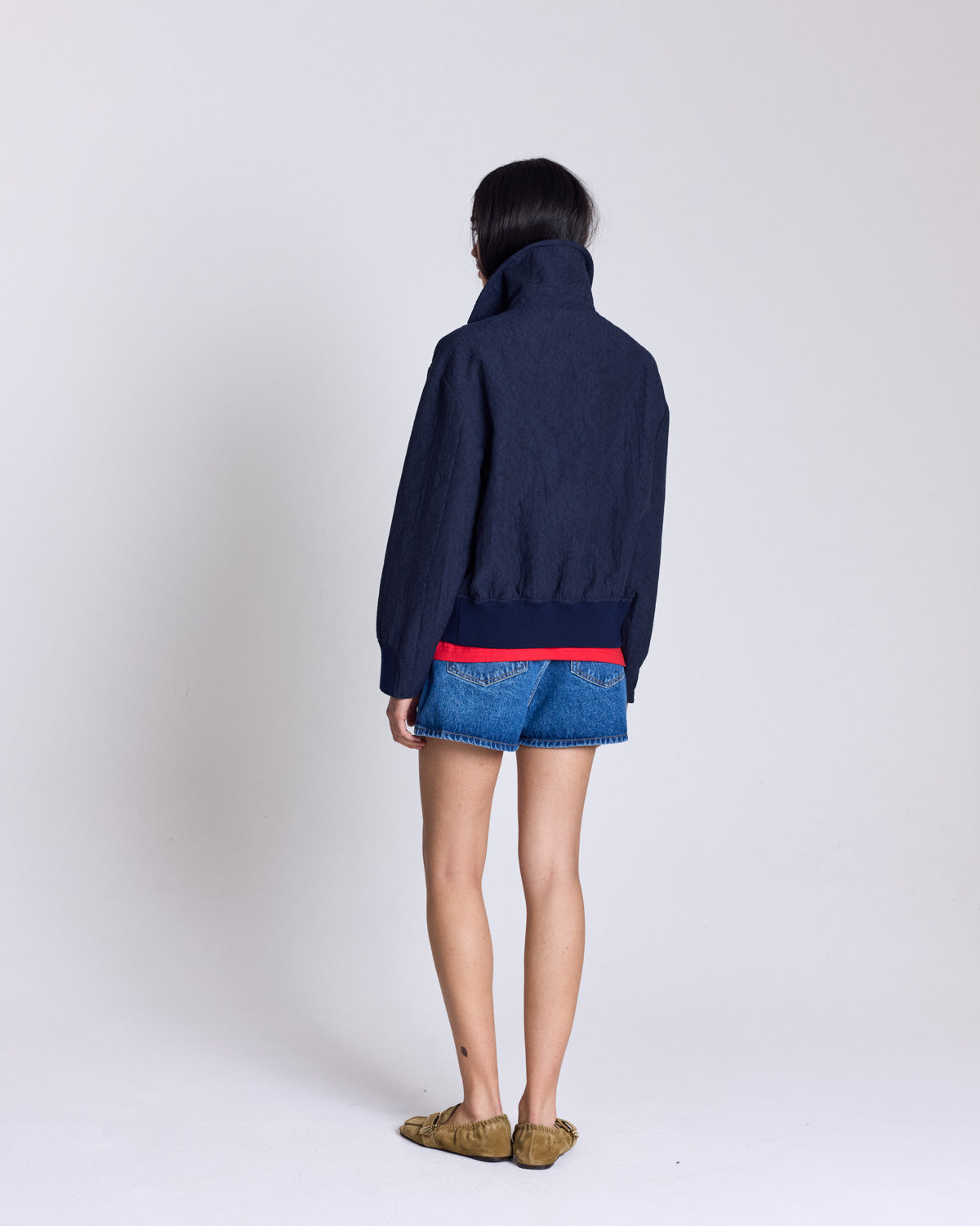 Jamie jacquard navy jacket