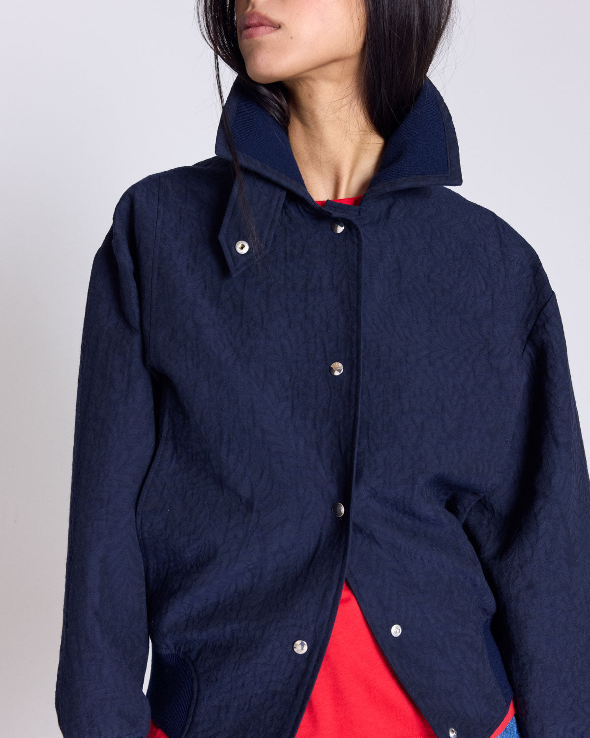 Jamie jacquard navy jacket