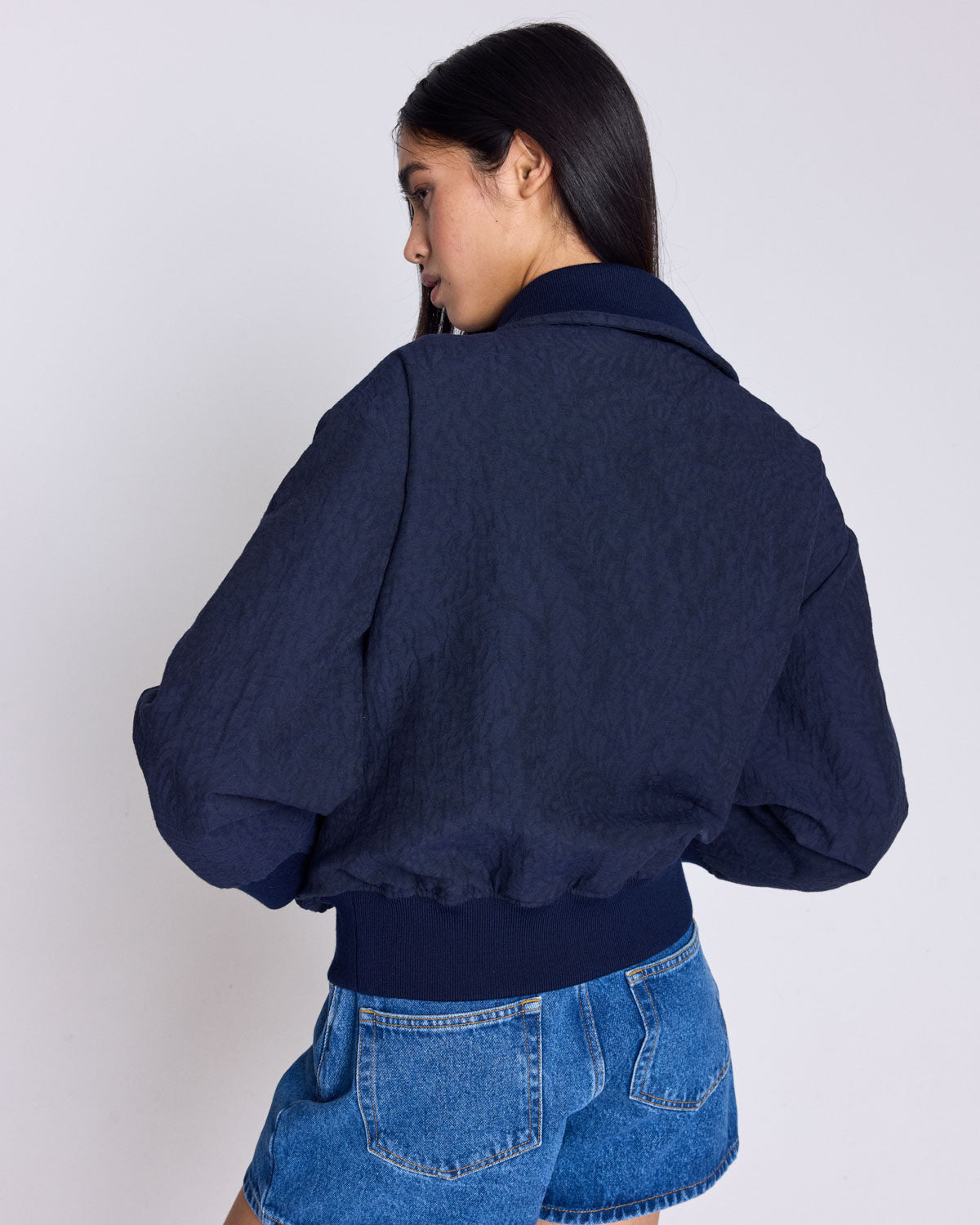 Jamie jacquard navy jacket