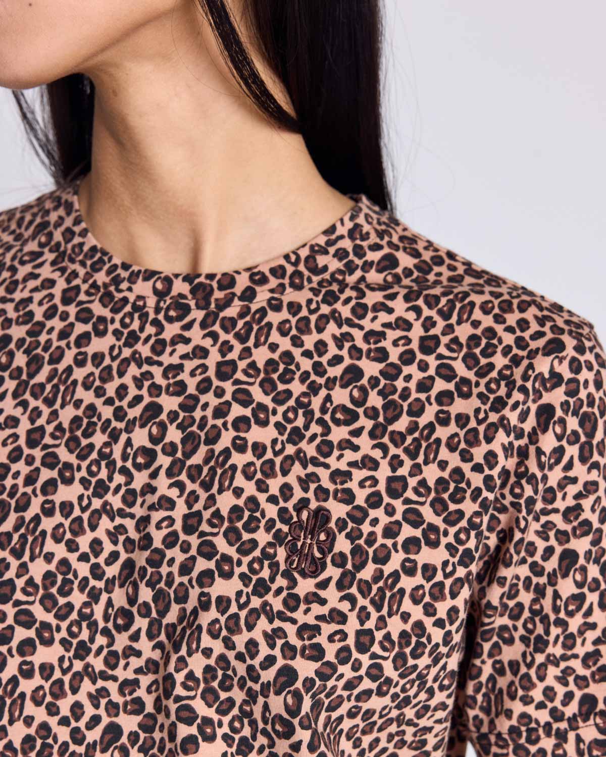 Tee-shirt Bree léopard brodé