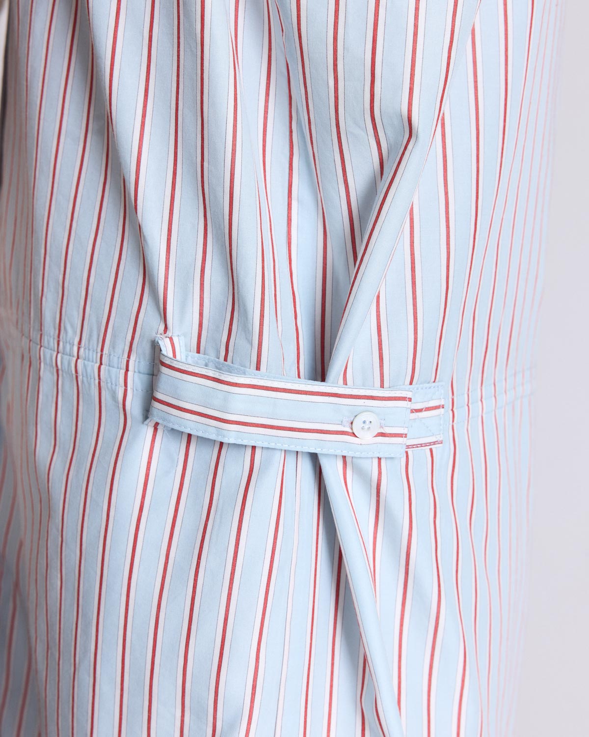 Dress Carmen stripes red background blue
