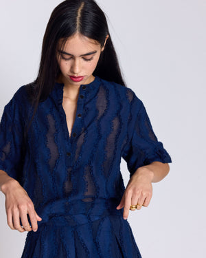 Constantine navy blue blouse